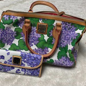 Dooney & Bourke Hydrangea Satchel and wallet